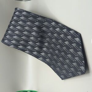 Black & White COURAGE 100% Silk Neck Tie